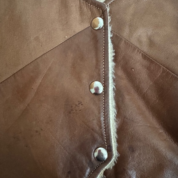 Vintage leather vest size XS to S - Picture 4 of 4
